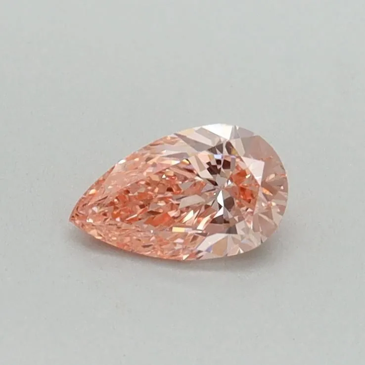 0.31ct PEAR Fancy Vivid Pink VS1 Coloured Lab diamond