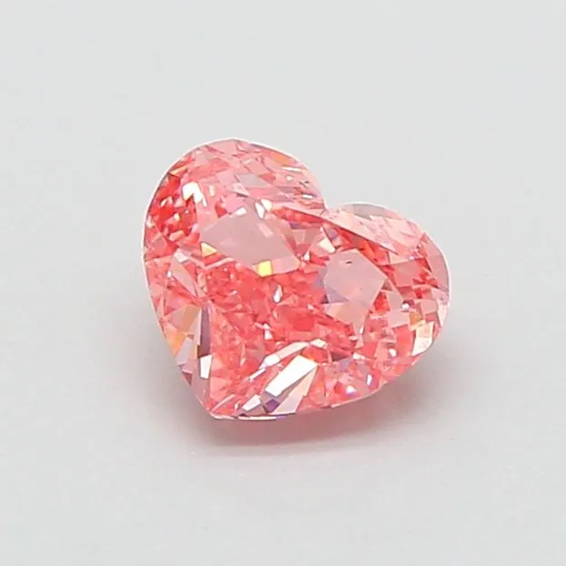 0.74ct HEART Fancy Vivid Pink VS1 Coloured Lab diamond