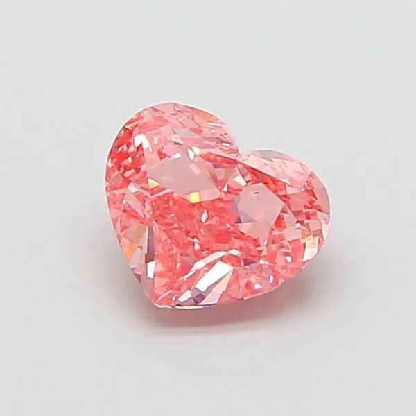 0.74ct HEART Fancy Vivid Pink VS1 Coloured Lab diamond
