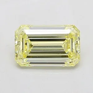 1ct EMERALD Fancy Light Yellow VS1 Coloured Lab diamond