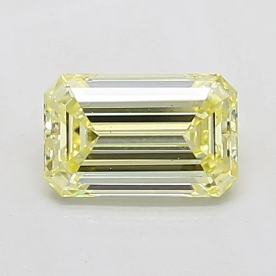 1ct EMERALD Fancy Light Yellow VS1 Coloured Lab diamond