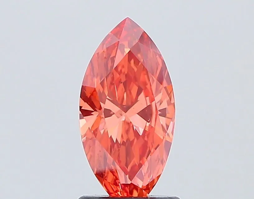 1.04ct MARQUISE Fancy Vivid Orange Pink VS1 Coloured Lab diamond