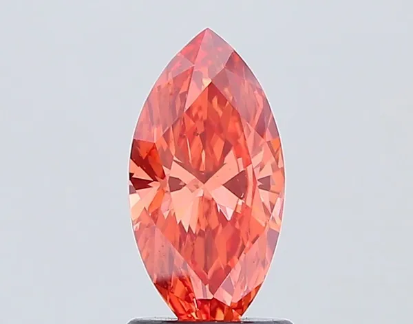 1.04ct MARQUISE Fancy Vivid Orange Pink VS1 Coloured Lab diamond
