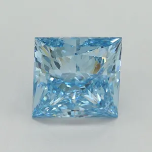 3.51ct PRINCESS Fancy Vivid Blue VS1 Coloured Lab diamond