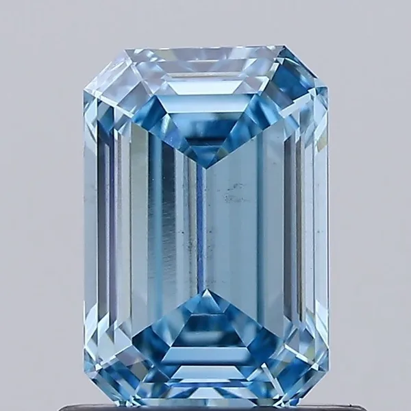 1.01ct EMERALD Fancy Intense Blue VS2 Coloured Lab diamond