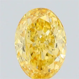 0.79ct OVAL Fancy Intense Yellow SI1 Coloured Lab diamond