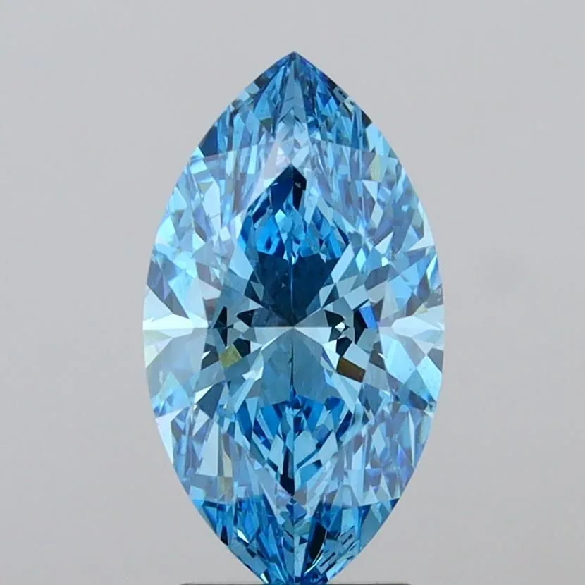 3.00ct MARQUISE Fancy Vivid Blue VS1 Coloured Lab diamond