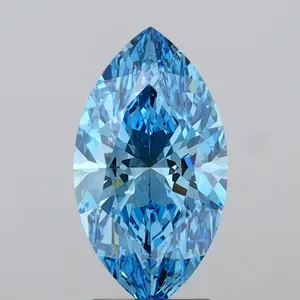 3ct MARQUISE Fancy Vivid Blue VS1 Coloured Lab diamond