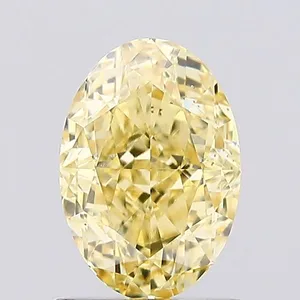 1.11ct OVAL Fancy Intense Yellow VS1 Coloured Lab diamond