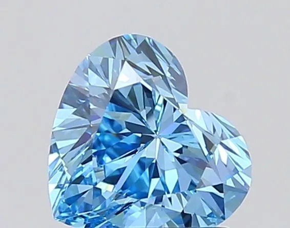 1.52ct HEART Fancy Vivid Blue VVS2 Coloured Lab diamond