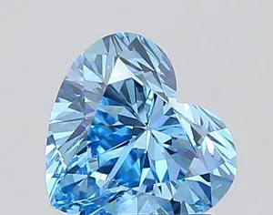 1.52ct HEART Fancy Vivid Blue VVS2 Coloured Lab diamond