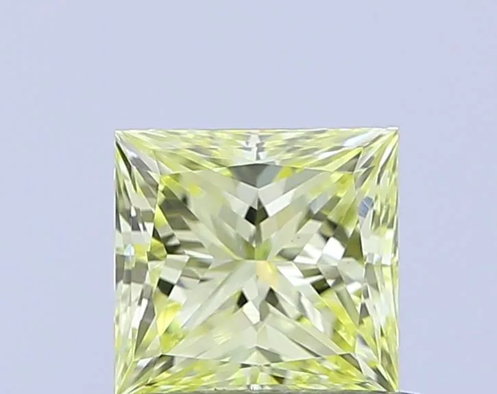 0.70ct PRINCESS Fancy Yellow VS1 Coloured Lab diamond
