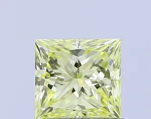 0.7ct PRINCESS Fancy Yellow VS1 Coloured Lab diamond