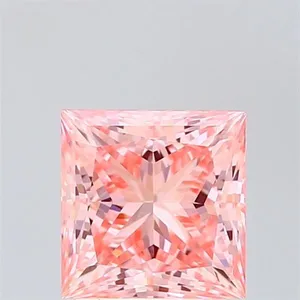 2.05ct PRINCESS Fancy Vivid Pink VS1 Coloured Lab diamond
