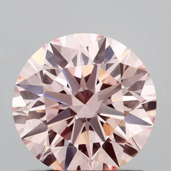0.92ct ROUND Fancy Intense Pink VS1 Coloured Lab diamond