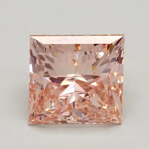 3.17ct PRINCESS Fancy Intense Pink VS2 Coloured Lab diamond
