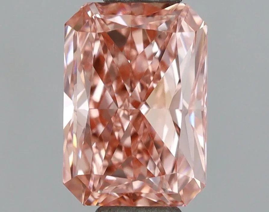 1.01ct RADIANT Fancy Vivid Pink VVS1 Coloured Lab diamond
