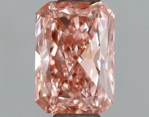 1.01ct RADIANT Fancy Vivid Pink VVS1 Coloured Lab diamond