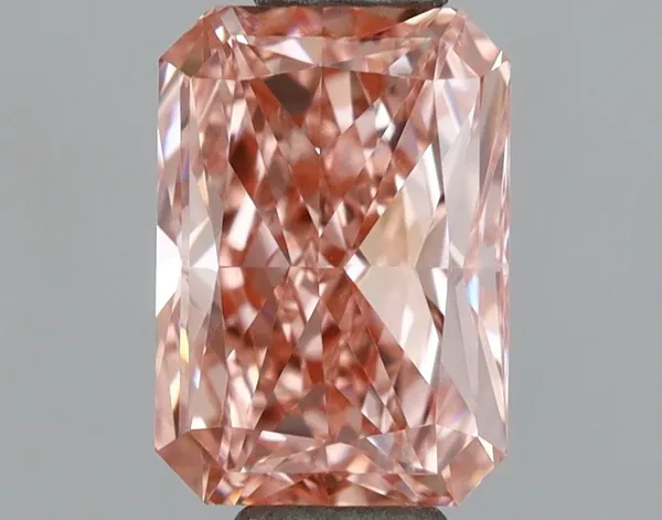 1.01ct RADIANT Fancy Vivid Pink VVS1 Coloured Lab diamond