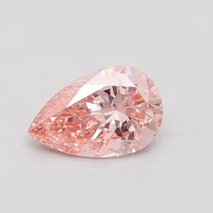0.38ct PEAR Fancy Intense Pink VS1 Coloured Lab diamond