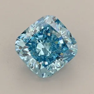 0.98ct CUSHION Fancy Vivid Blue SI1 Coloured Lab diamond