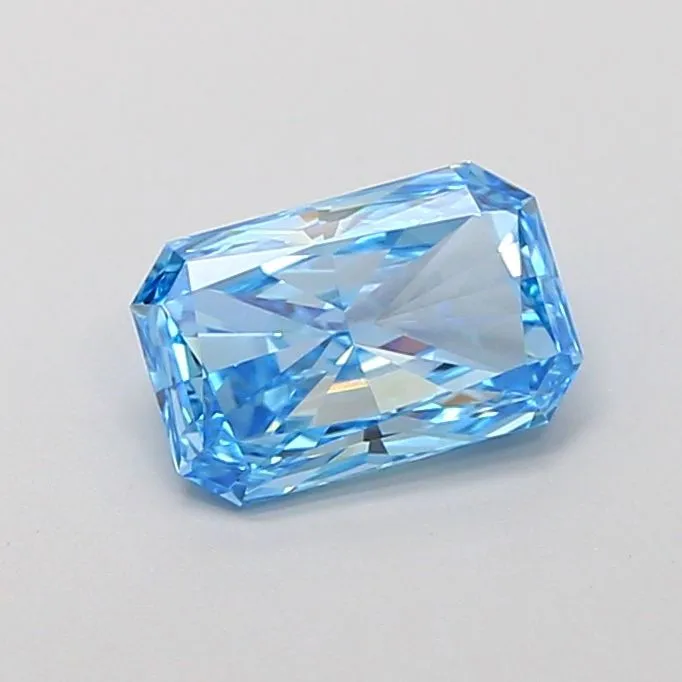 0.98ct RADIANT Fancy Vivid Blue VS1 Coloured Lab diamond
