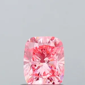 1.03ct CUSHION Fancy Vivid Pink VVS1 Coloured Lab diamond