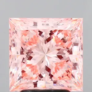 3.54ct PRINCESS Fancy Intense Pink VVS2 Coloured Lab diamond