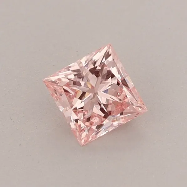 0.37ct PRINCESS Fancy Intense Pink VS1 Coloured Lab diamond