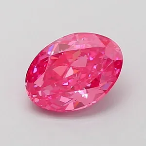 1.02ct OVAL Fancy Vivid Pink VS2 Coloured Lab diamond