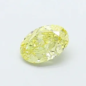 1.05ct OVAL Fancy Light Yellow VS1 Coloured Lab diamond