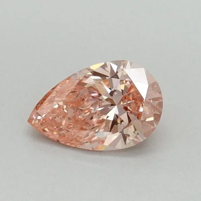 0.40ct PEAR Fancy Vivid Pink VS2 Coloured Lab diamond