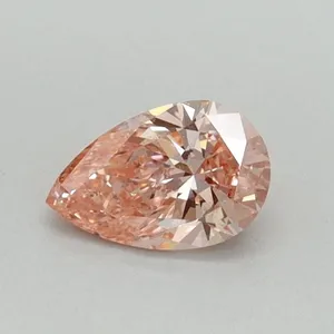 0.4ct PEAR Fancy Vivid Pink VS2 Coloured Lab diamond