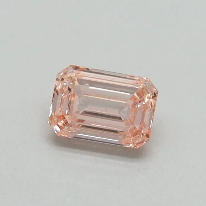 0.35ct EMERALD Fancy Intense Pink VS1 Coloured Lab diamond