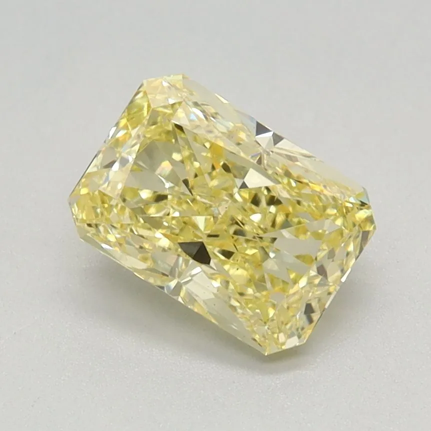 1.14ct RADIANT Fancy Intense Yellow VS1 Coloured Lab diamond