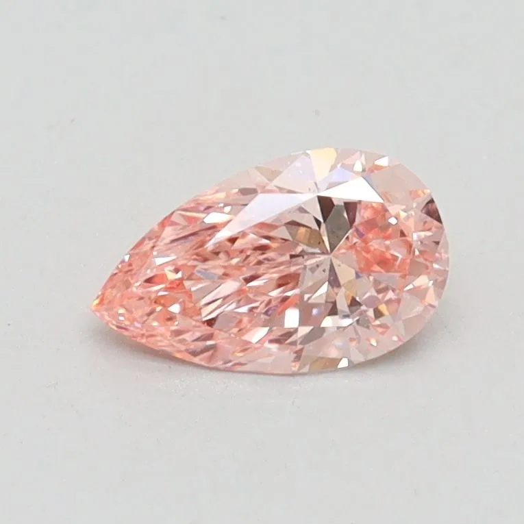 0.50ct PEAR Fancy Intense Pink VS2 Coloured Lab diamond