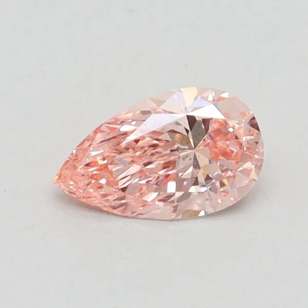 0.5ct PEAR Fancy Intense Pink VS2 Coloured Lab diamond