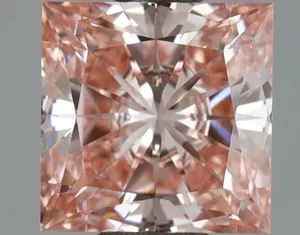 1.03ct PRINCESS Fancy Intense Pink VVS2 Coloured Lab diamond