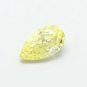 0.65ct PEAR Fancy Yellow VS1 Coloured Lab diamond