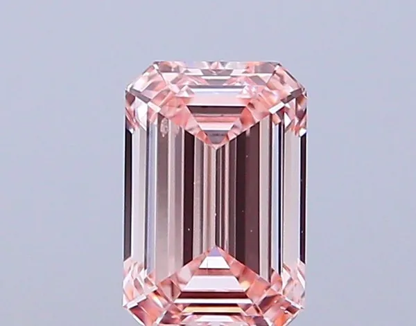 1.01ct EMERALD Fancy Intense Pink VS2 Coloured Lab diamond