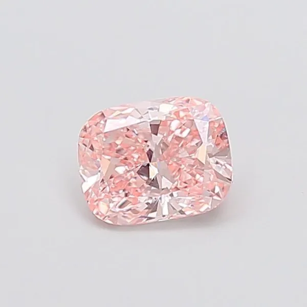 0.85ct CUSHION Fancy Intense Pink VS1 Coloured Lab diamond