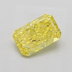 1.15ct RADIANT Fancy Vivid Yellow VVS2 Coloured Lab diamond