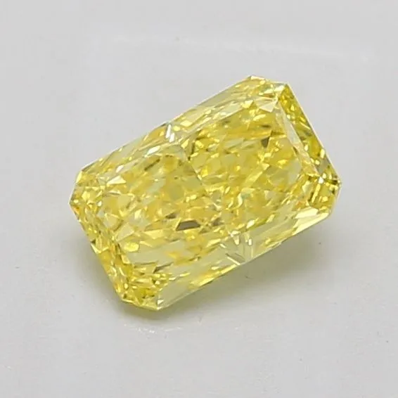 1.15ct RADIANT Fancy Vivid Yellow VVS2 Coloured Lab diamond