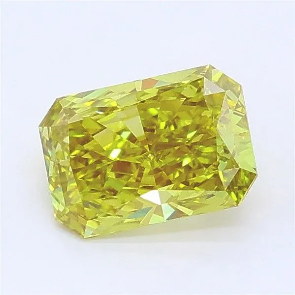 1.23ct RADIANT Fancy Intense Yellow VVS2 Coloured Lab diamond