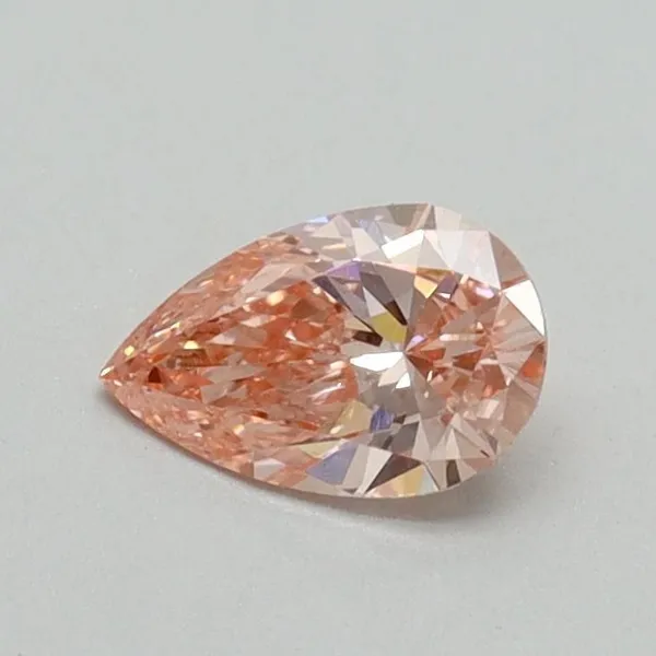 0.4ct PEAR Fancy Vivid Pink VS1 Coloured Lab diamond