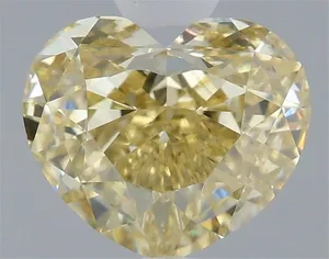 1.59ct HEART Fancy Yellow VS1 Coloured Lab diamond