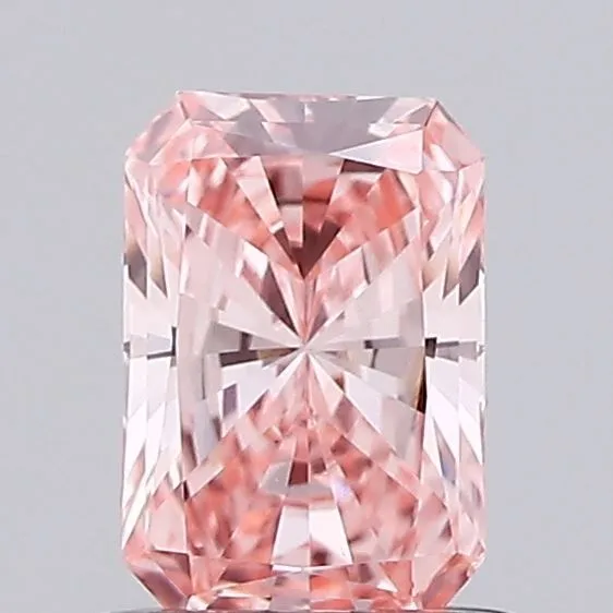 0.6ct RADIANT Fancy Vivid Pink VS1 Coloured Lab diamond