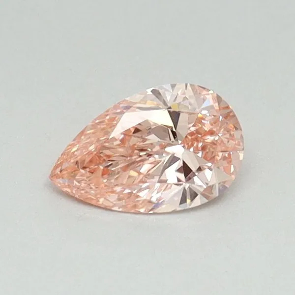 0.36ct PEAR Fancy Vivid Pink VS2 Coloured Lab diamond