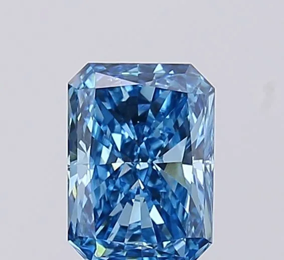 0.95ct RADIANT Fancy Vivid Blue VS1 Coloured Lab diamond