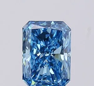 0.95ct RADIANT Fancy Vivid Blue VS1 Coloured Lab diamond